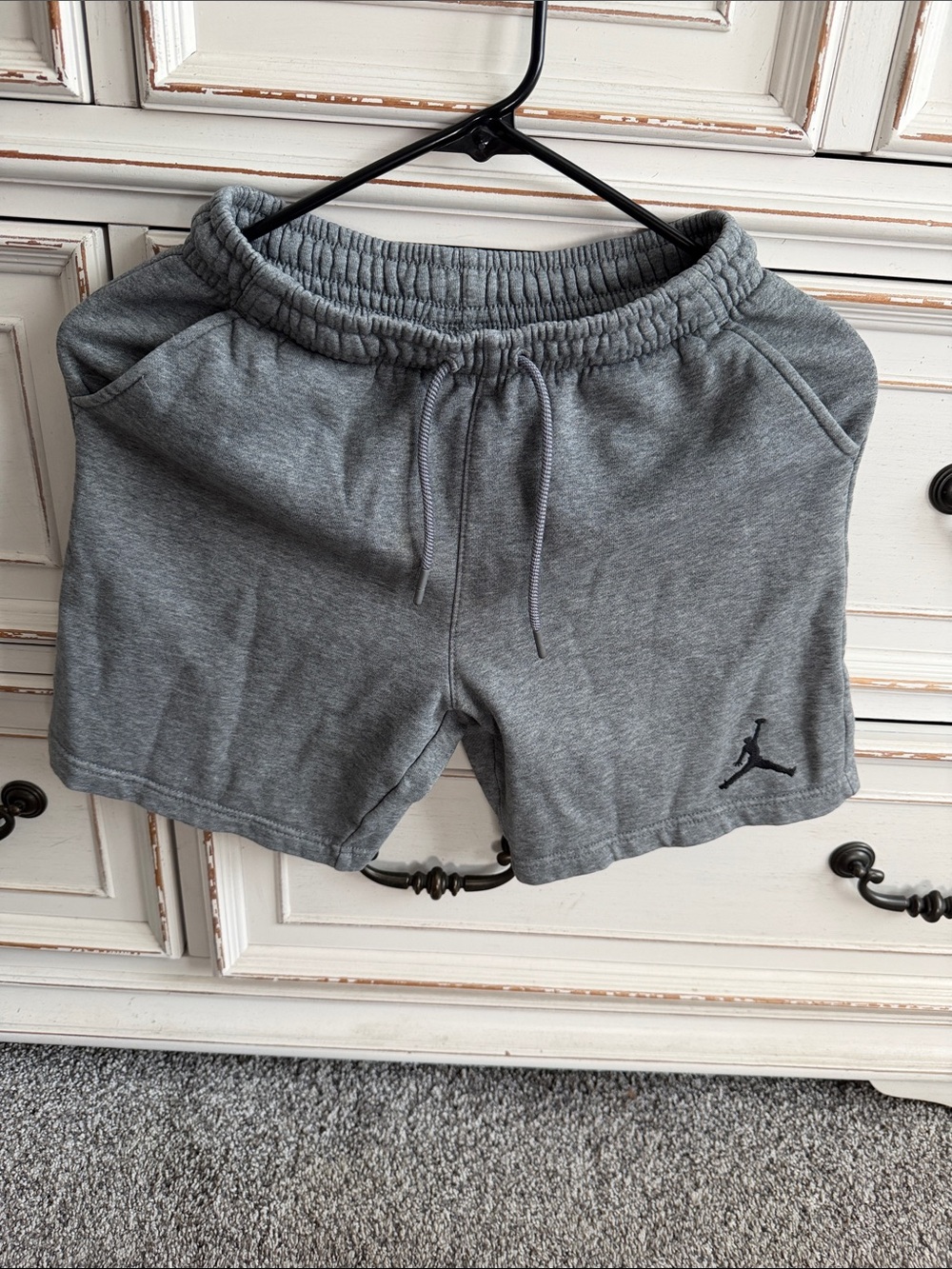 Jordan Grey Fleece Drawstring Shorts